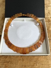Baltic Amber Choker Raw Natural Untreated Healing Necklace Cleopatra 35.75g (R6)