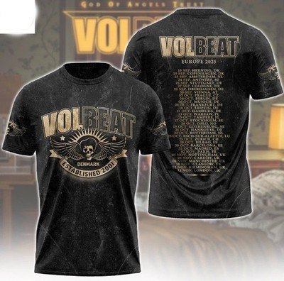 Volbeat Denmark Established 2001 Europe 2025 Tour AOP 3D T-Shirt BB466