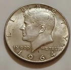 1964 Kennedy Half Dollar • 90% Silver • Good Luster • X36