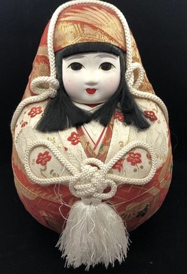 Beautiful Vintage 11  Hime Daruma Roly Poly Wedding Doll - Empress Jingu Kogu