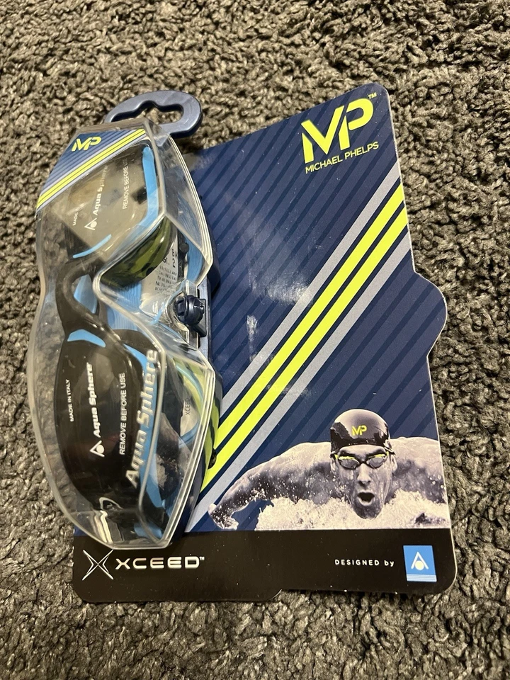 MP Michael Phelps XCEED Swimming Goggles Lens Black-Blue Made In ITALY - Image 2 of 4