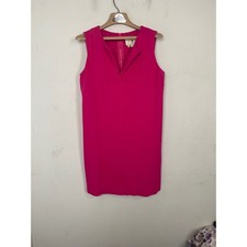 Kate Spade New York Hot Pink Sleeveless Split V-Neck Shift Dress NJMU2489 Size 8