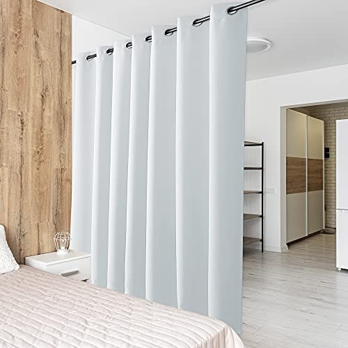 Extra Wide Room Divider Privacy Curtain - Long Eyelet Thermal - Picture 1 of 5