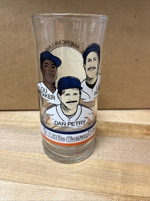 1984 Detroit Tigers/Little Caesar's Pizza Glass Whitaker/Parrish/Petry. Box 162