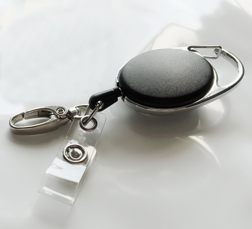 Retractable Badge Reel with Claw Clasp and Clip for Id Card Holders (2Pack) - Picture 3 of 12