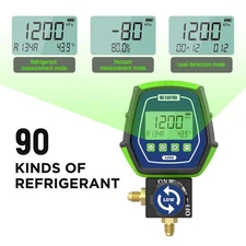 Single Digital Manifold Gauge Refrigeration HVAC System Vacuum Pressure Gauge