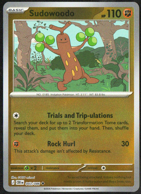 Sudowoodo 043/086 Reverse Holo CRI NM Pokémon TCG 2026