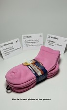 Diabetic Ankle Socks Non-Binding Cotton Circulatory Socks 3 Pairs Pink