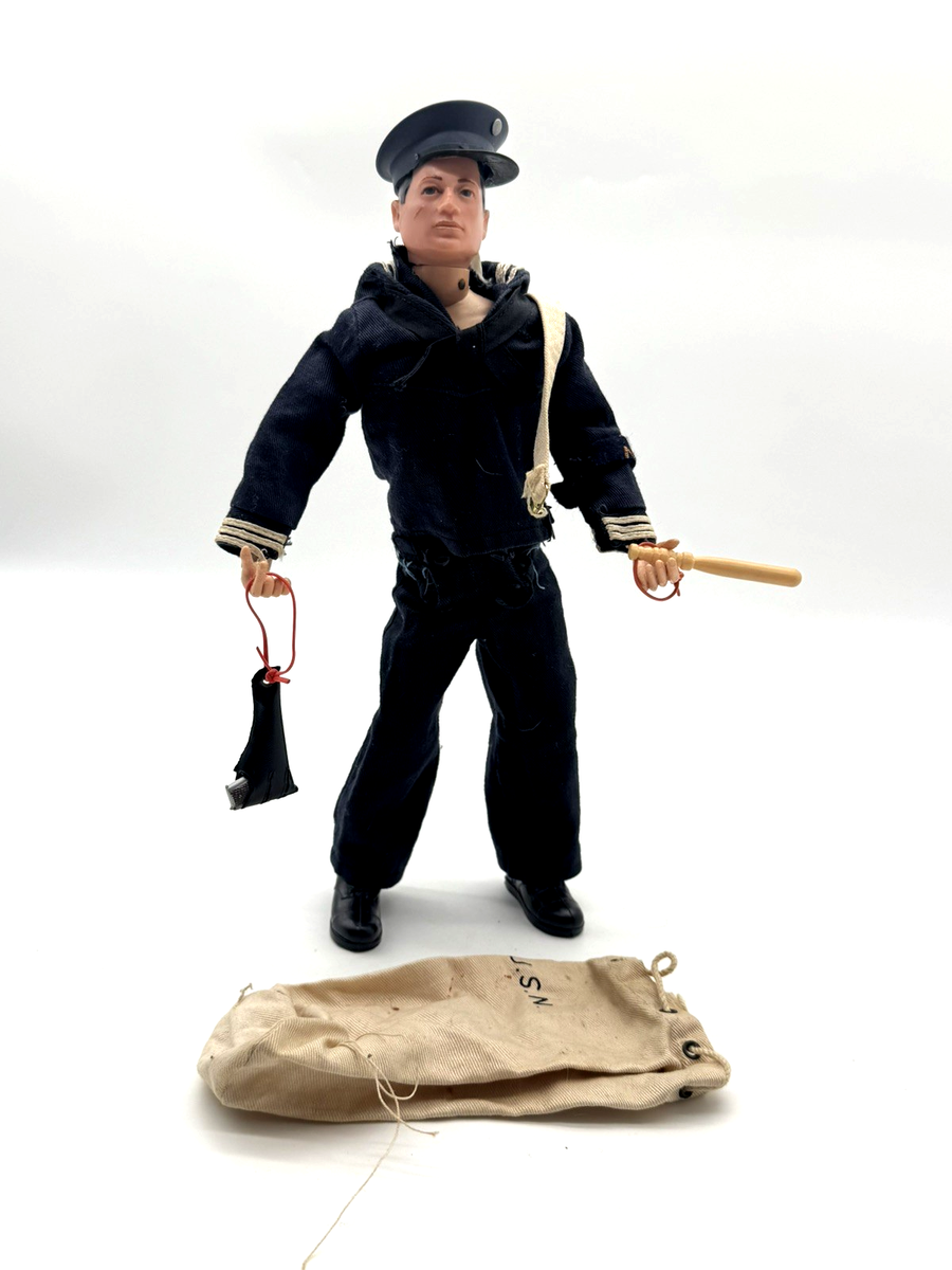 Vintage 1964 GI Joe Navy Shore Patrol Sailor Action Figure Hasbro
