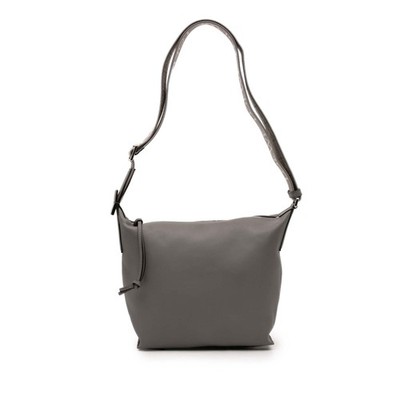 LOEWE Small Calfskin Cubi Crossbody Pre-Loved Umhängetasche Grau