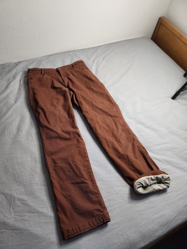Kuhl Kontour Flannel Lined Canvas Pants Womens Size 10 Brown Outdoors 6438 EUC - Picture 2 of 9