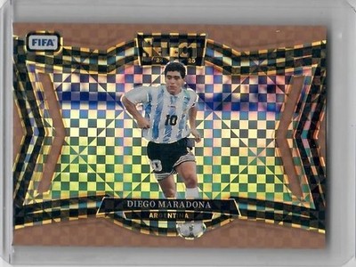 2024-25 Panini Select FIFA Diego Maradona Bronze Checker Prizm /75 #248