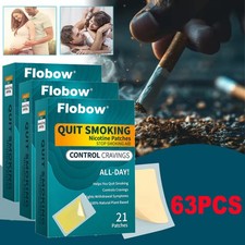 Nicotine Patches Stop Smoking Aid Steps 1 to Quit Smoking Patches 63 Patches New