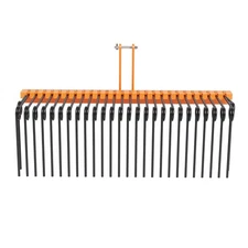72" Durable Powder Coated, Steel Pine Grass Rake, Steel Spring Landscape Rake