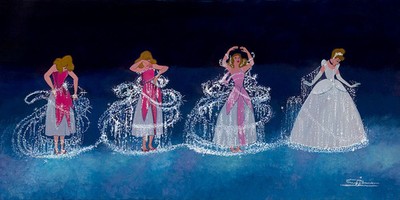 Cincerella Disney Fine Art Arienne Boley Signed Lt Ed 95 Bibbidi Bobbidi Boo!