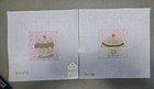 Lot of Six HANDPAINTED Canvases by EW 18ct. Mesh Five Ice Creams and One Lamp — photo 5