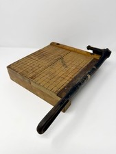 Vintage Ingento No 2 Paper Cutter Trimmer Wood Ideal School Supply USA Primitive