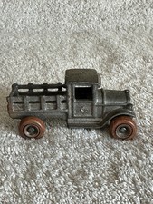 Antique Arcade Cast Iron Stake Bed Truck