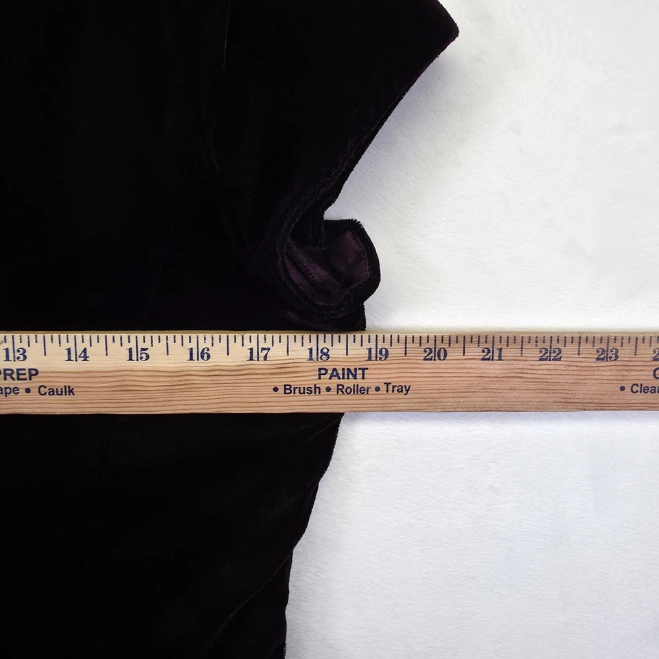 Scott McClintock Gown Womens 12 Black Velvet Purple Prom Evening Maxi Formal VTG - Image 4 of 4