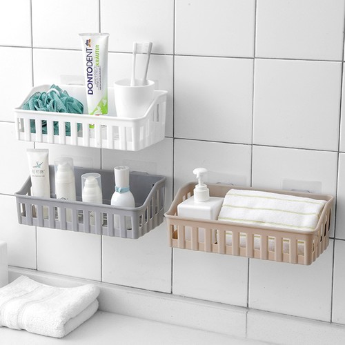 Cestino Bagno Multifunzione Ventosa Organizzatore Porta Cucina da Parete - Foto 2 di 6