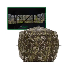 Barronett Blinds Portable Hunting Hub Blind, Durable, 1-Way Fabric, See-Throu...