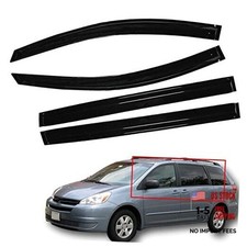4PCS Side Window Vent Visor - Rain Guard Deflector - Acrylic - Slim Style