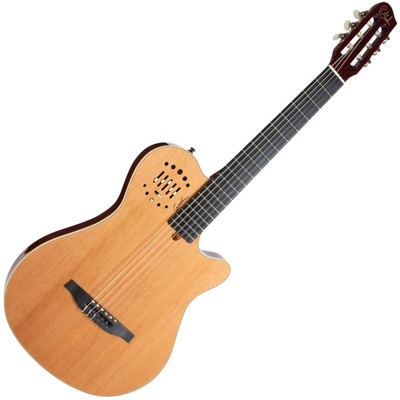 Godin Multiac Grand Concert Deluxe Natural Gitarre Zeder Mahagoni Lyric LR BAGGS