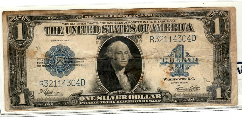 $1 "1923"(HORSEBLANKET)  (SILVER CERTIFICATE) "1923" (HORSEBLANKET) NICE!! - Image 2 of 3