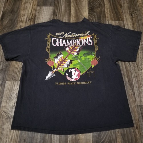 Guy Harvey FSU T-shirt Men's 2XL Black 2013 National Champions - Picture 2 of 11