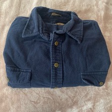Men s St John s Bay Chamois button up shirt in Navy Blue XXL Vintage