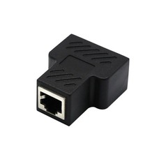 RJ45 Splitter Adapter 1 To 2 Ways Dual Female Port CAT5/6 LAN Ethernet Cable A