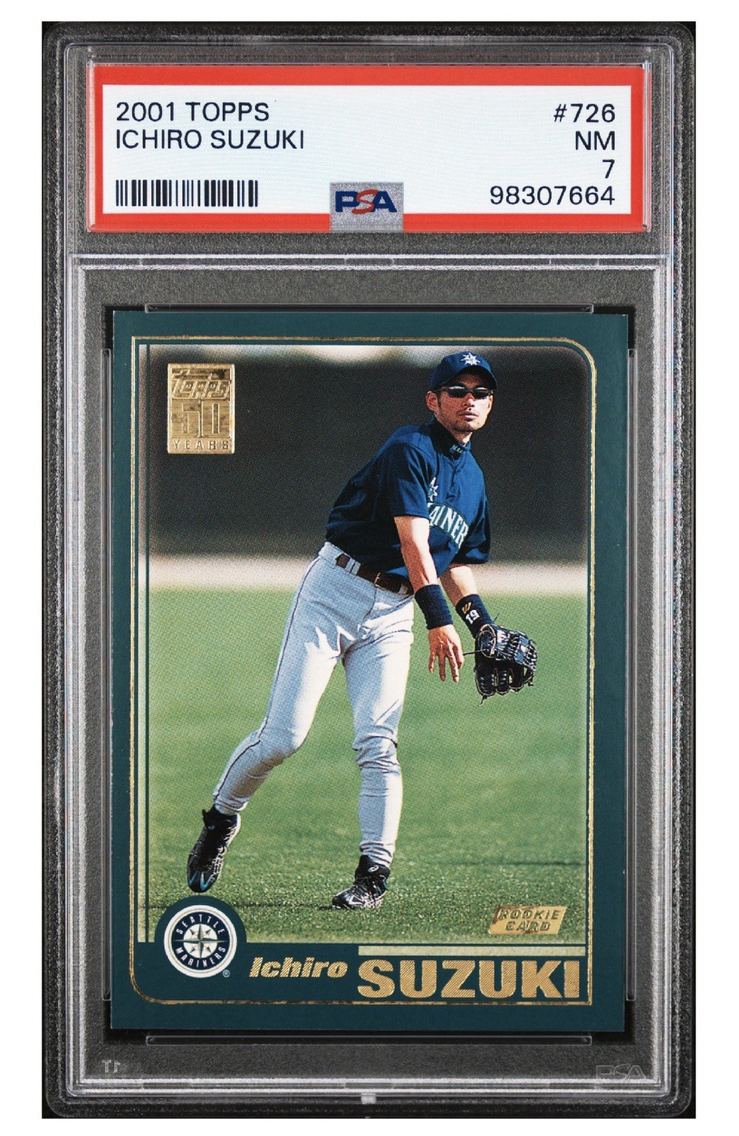 2001 Topps - Ichiro Suzuki #726 (RC) PSA GRADED 7 Topps 50 Years