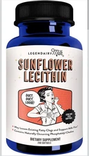 Legendairy Milk Sunflower Lecithin 1200 mg – 200 Softgels (Best by 06/2028)