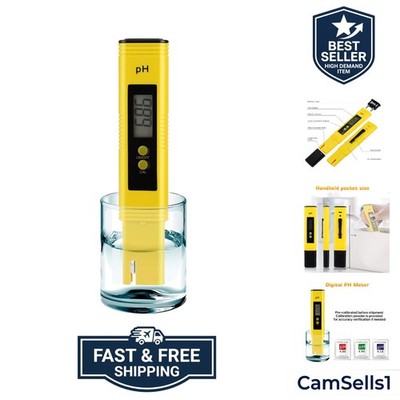 Digital pH Meter Tester Pen for Water, Pre-Calibrated, High Accuracy ±0.01, 0...