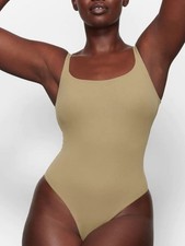 SKIMS Fits Everybody Square Neck Bodysuit in Khaki size 3X NWT