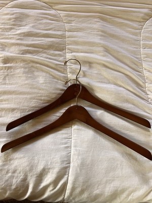 Wooden Jacket Hangers Lot of 2 Unbranded Coat Hanger Solid Wood