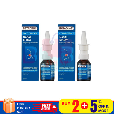 2 x BETADINE Erwachsene Erkältungsabwehr Nasenspray 20 ml hilft, Erkältungen ...