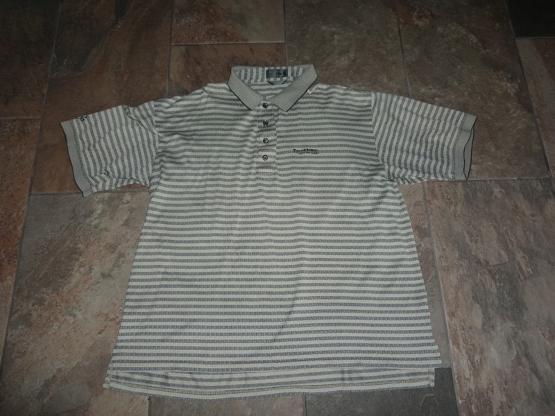 Descente Polo Shirt Men XL Golf International Stripe Firestone Country Club