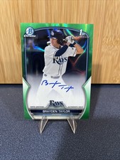 2022 Bowman Draft Brayden Taylor 1st Auto, GREEN Lava, /99 #CDA-BT