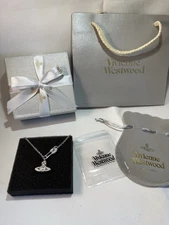 Vivienne Westwood Silver Lucrece (Paperclip) Chain Necklace With All Packaging