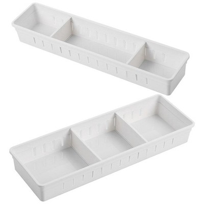  2 Pcs Fach Aufbewahrungsbox Büro Behälter Organisieren Organizer-Tablett