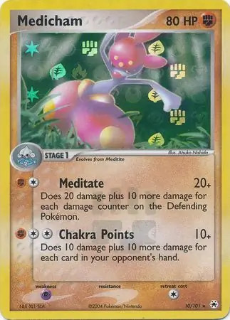 Medicham - 10/101 - Pokemon Hidden Legends Reverse Holo Rare NM