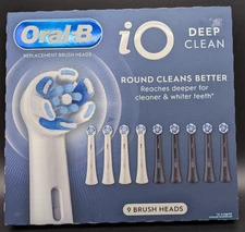 Oral-B iO Deep Clean Replacement Toothbrush Head, 9-count