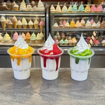 Kunststoff Eisbecher Set Dekorativ Handgemacht fantasievoll für Photos
