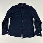 Isaia Shirt Mens 40 Blue Long Sleeve Button Up Slim Cotton Made In Italy $695