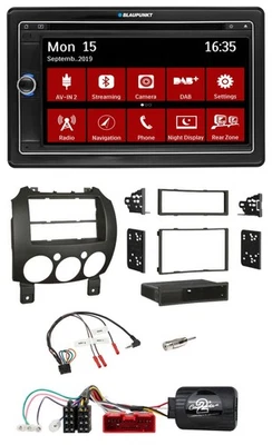Blaupunkt Bluetooth DAB 2DIN USB DVD Lenkrad Autoradio für Mazda 2 2007-2014 - Bild 1 von 4