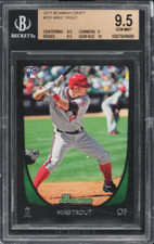 2011 Bowman Draft MIKE TROUT RC ROOKIE CARD #101 BGS 9.5 GEM MINT ANGELS