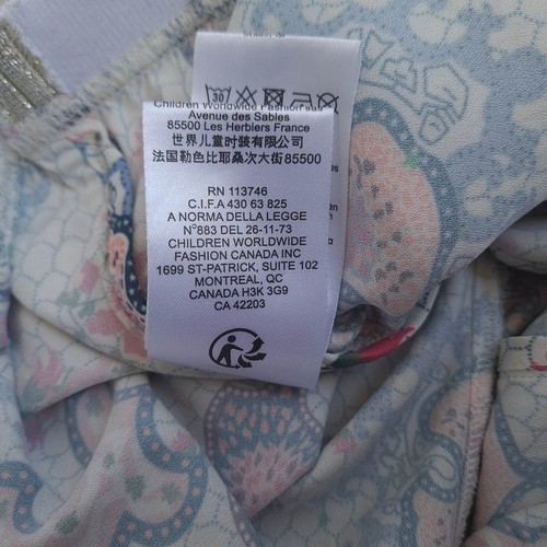 Zadig & Voltaire Girls Shorts Size 10Y 138cm W24 Elastic Waist Floral Polyester - Picture 10 of 12