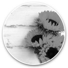 2 x Vinyl Stickers 25cm (bw) - Sunflower Pretty Yellow Flowers  #42280