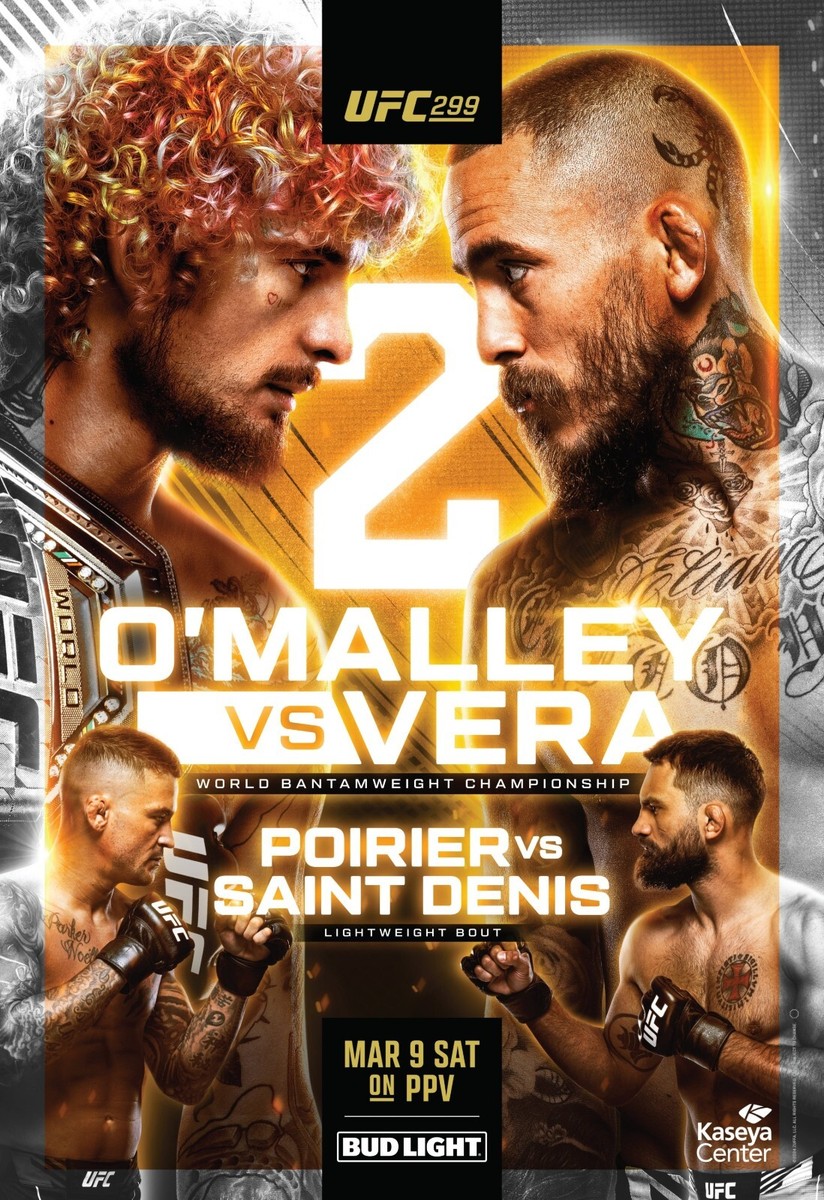 UFC 299 Fight Poster 11x17 Inches - O'Malley vs Vera 2 | Poirier